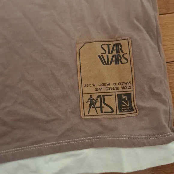 Mens Disney Star Wars Beige 45th Anniversary tshirt sz XXL - Picture 4 of 7